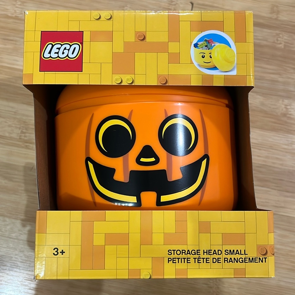 Lego Pumpkin Storage Head